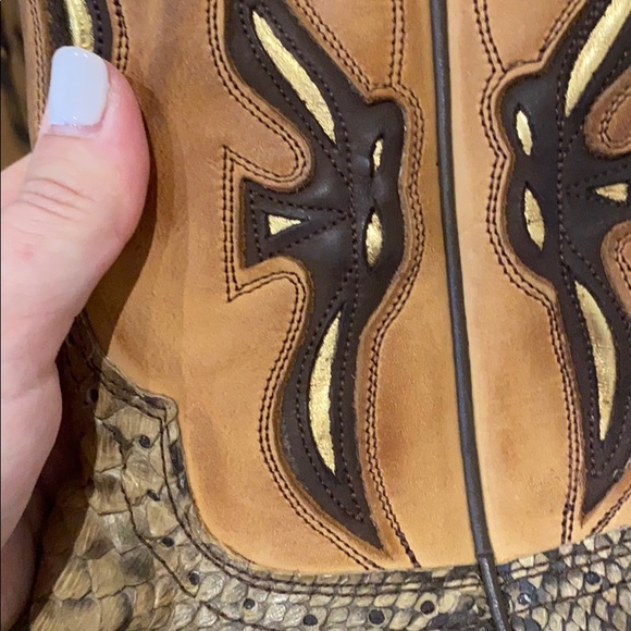 Frye Gen Leather & Python Jennifer Estes Boots - Picture 6 of 7